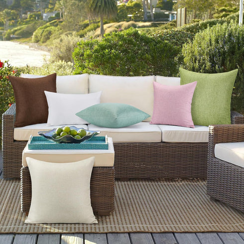 OTOSTAR Outdoor Waterproof Throw Pillow Covers Garden Decorative Cushion Case Pillow Covers Outdoor Pillowcases Patio Pillows for Couch Sofa Tent ...
