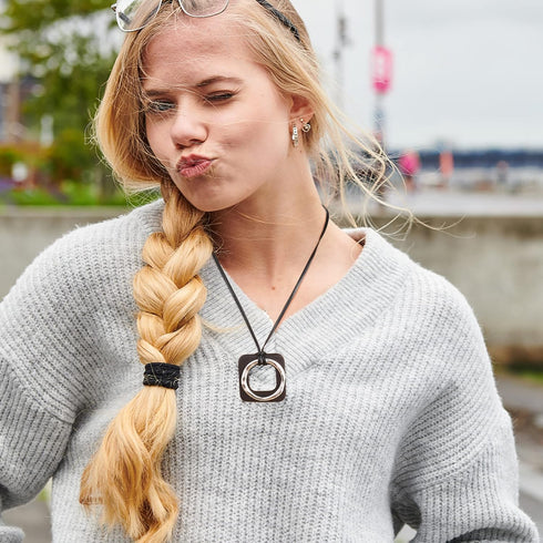 SAILIMUE 6Pcs Long Pendant Necklaces for Women Boho Vintage Wood Fall Sweater Necklaces Set Statement Feather Dragonfly Peace Sign Y Necklace Hipp...