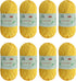 8 Skeins Crochet Knitting Yarn 70% Rayon derived from Bamboo, 30% Cotton Superfine Fingering Weight Sunny Cat Cotonnio Imported (Sun Flower)......