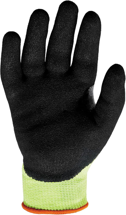 Ergodyne unisex adult Nitrile-coated ANSI A4 Nitrile Coated CR Gloves, Lime, Extra Large US, Factory...