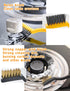 Kitchen Stove Gap Cleaning Nylon Scrub Brush, Hard-Bristled Crevice Cleaning Brushes Set for Range Hood Grease Grime, Clean Tiles Corners, Bathroo...