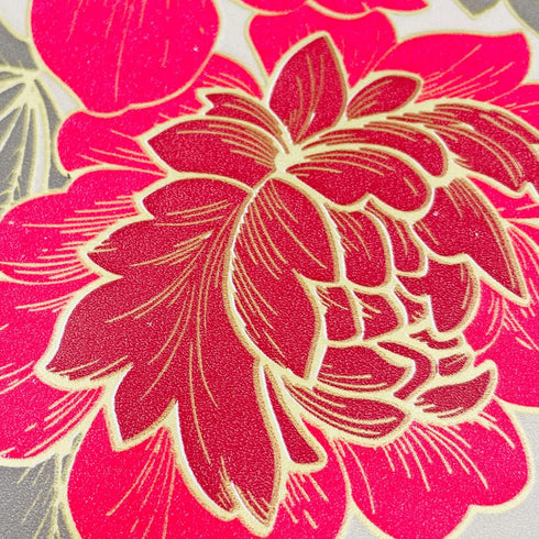 LovingWay 14.7 feet Wallpaper Roll Red Peony Floral Shelf Liner 17.7x177 Inch Christmas Storage Drawer Lining Paper Refresh Home School Furnitures...
