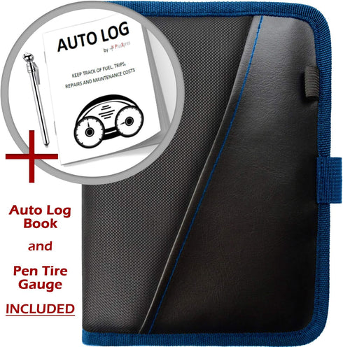 Glove Box Compartment Organizer - Car Document Holder - Owner Manual Case Pouch - Vehicle Storage Wallet for Registration & Insurance Card - Premi...