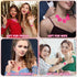 6 Pcs Flower Necklace Earrings and Bracelet Set Floral Jewelry Sets Choker Statement Necklace for Women...