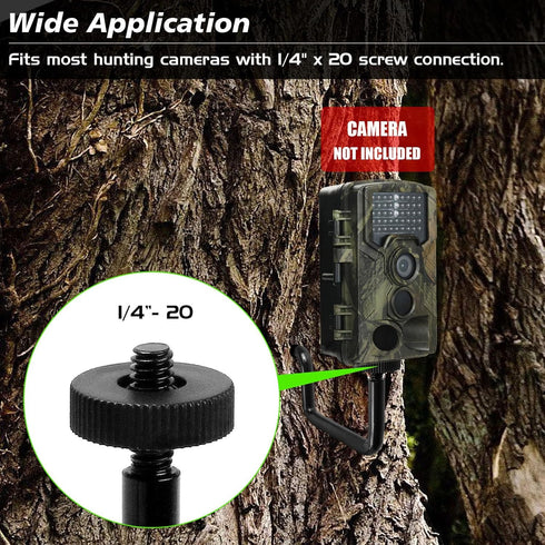 Trail Camera Mount, Trail Camera Holder, Hunting Accessory, 3 Pack Tracking Camera Bracket, Tree 1/4" x 20 Screw Mounting Brackets for Reliable Ca...