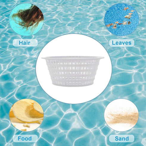 Swimming Pool Plastic Skimmer Replacement Basket, Skimmer Basket for Above Ground and in Ground Swimming Pool Replacement Parts, Pool Supplies Ski...