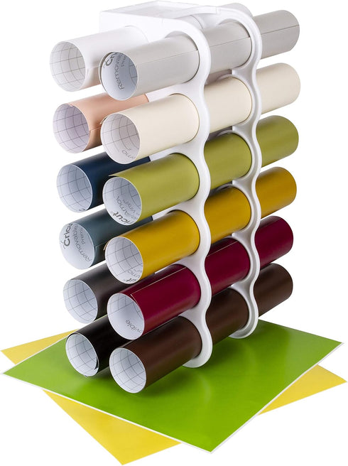 ArtBin 6864AS Vinyl Storage Rack, Stores 12 Vinyl Rolls, White...