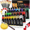 Acrylic Paint Set,39 PCS Artist Painting Supplies with 24 Rich Pigment Color,12 Brushes,Palette,Paint Art Knife & Sponge,Art Craft Paints for Kids...