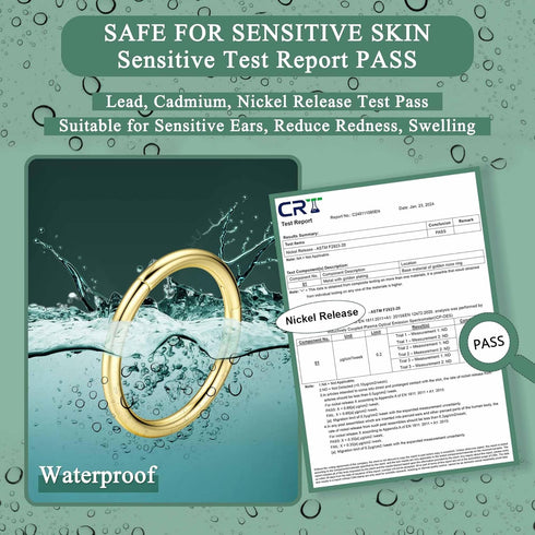 Jstyle 5Pcs 316L Surgical Steel Septum Rings Nose Rings Hoop 16G 18G 20G Hinged Clicker Hoop Nose Rings for Women Men Cartilage Hoop Earring Lip H...