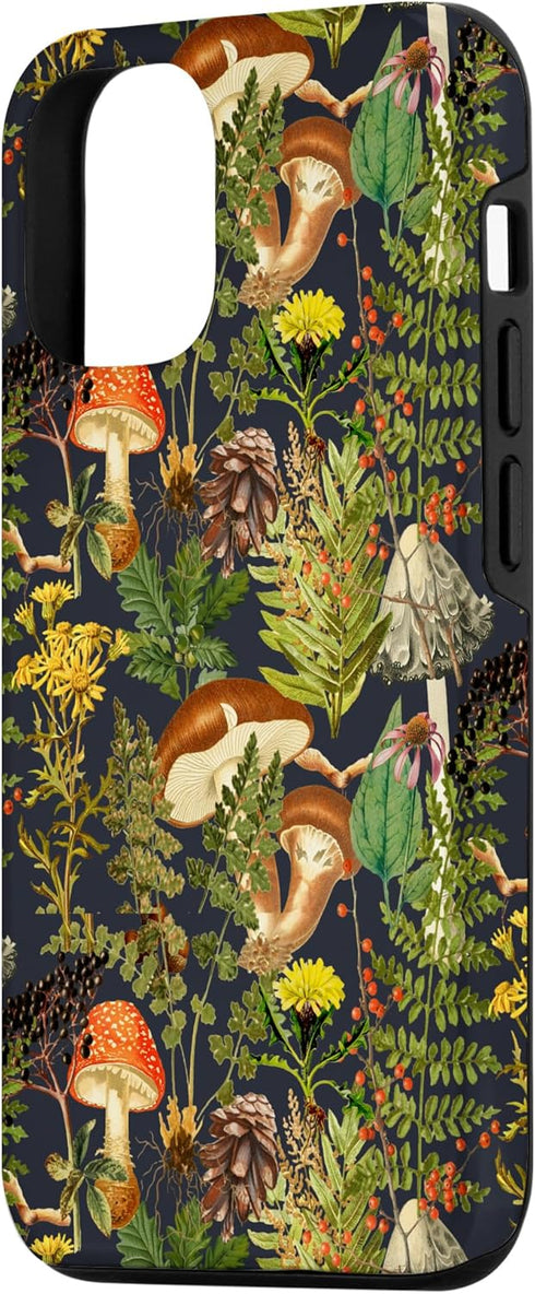 iPhone 12/12 Pro Mushroom woodland scene elderberries fungi nature shrooms Case...