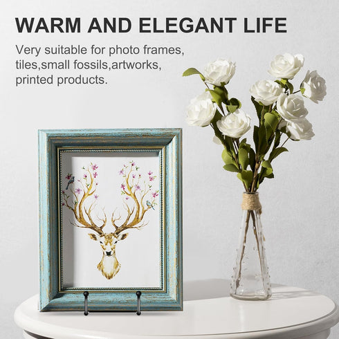 Plate Stands for Display -5 Pack 6 Inch Prevent sliding Plate Holder Display Stand ,Metal Frame Holder Stand for Picture, Decorative Plate, Book, ...