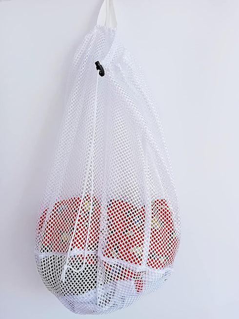 Small Commercial Mesh Laundry Bag with Handle and Drawstring for Dormitory, Travelling, College,Apartment, Camping, RV, Machine Washable, Hanging ...