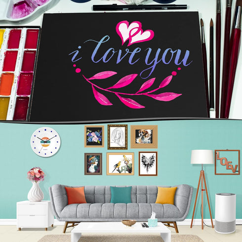 24 sheets Black Cardstock Paper 8.5 x 11 Inches for DIY Cards, Invitations, Scrapbooking and Other Crafts(250gsm/92lb)...