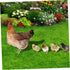 1 Set Hen Chick Ground Plug Yard Decor Yard Sign Simulation Chicken Insert Acrylic Chicken Stake Garden Chicken Decoration Courtyard Insert Garden...