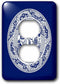 3dRose lsp_220439_6 Willow Pattern in Delft Blue and White 2 Plug Outlet Cover, Multicolor...