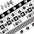 6 PCS Paw Print Grosgrain Ribbons 3/8" Black White Decor Ribbons 3 Yards, Dog Animal Paw Print Dog Bone Craft Ribbons for Dog Themed Party Favor D...