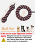 Dog Rope Toy,No Stuffing Dog Toy,Puppy Chews for Teething,Girl Dog Toys,Dog Chew Toys, Ring & Bone Pink Dog Toys for Medium Small Dogs 2 Pack...