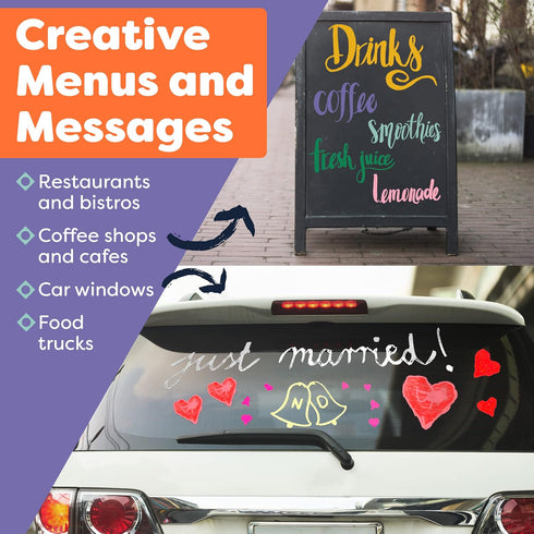 CHALK MARKERS By FANTASTIC MEGA 18 Pack, BEST Art, Menu Board Bistro Boards - Glass & Window Paint Marker Pens - Reversible 6mm Fine or Chisel Tip...