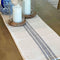 Market Place Gray Grain Sack Stripe Table Runner, 13" x 72", Farmhouse Style, Gray and Cream Tabletop Décor …...