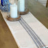 Market Place Gray Grain Sack Stripe Table Runner, 13" x 72", Farmhouse Style, Gray and Cream Tabletop Décor …...