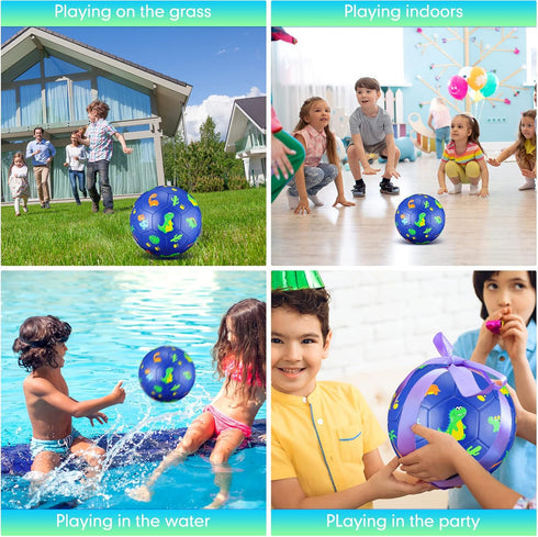 Soccer Ball for Boys Girls 4 to 6 Dinosaur Size 3 Small Cute Soccer Toy Soft Durable Sports Soccer for Outdoor Indoor Game with Pump Christmas Bac...