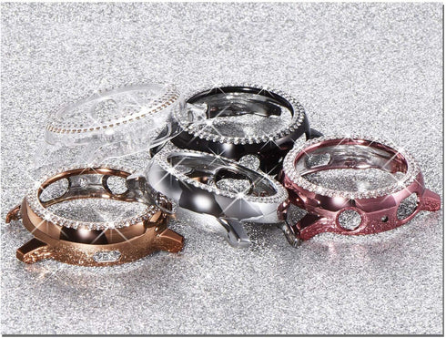 Moonshield MOOISVS for Galaxy Watch 3 Case 41mm Case, Bling Frame Protective Case Compatible for Samsung Galaxy Watch 3 (3 Packs, Rose Gold/Pink/G...