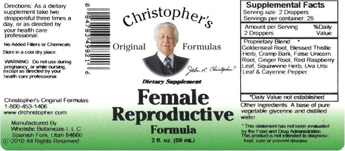 Female Reproductive Formula Dr. Christopher 2 oz Liquid...