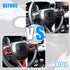 X AUTOHAUX 3 Pcs ABS Plastic Red Interior Steering Wheel Cover Trim for Toyota Corolla 2020-2022 Inner Decoration Auto Accessories...