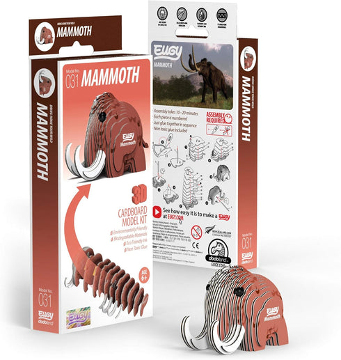 Eugy Mammoth 3D Puzzle, 22 Piece Eco-Friendly Educational Toy Puzzles for Boys, Girls & Kids Ages 6+...