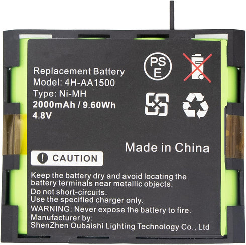 Replacement Battery for Compex Mi, Mi-Sport, Enegry,MI-Fitness,Runner, Theta 500,Physio 5,FIT,SP 2.0,fits Part No Compex 941210 4H-AA1500, 4.8V Ni...