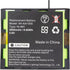 Replacement Battery for Compex Mi, Mi-Sport, Enegry,MI-Fitness,Runner, Theta 500,Physio 5,FIT,SP 2.0,fits Part No Compex 941210 4H-AA1500, 4.8V Ni...