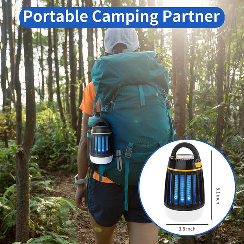 Mosquito Killer, 3 in 1 Bug Zapper,Waterproof Insect Fly Trap for Outdoor & Indoor,LED Lantern, Emergency Power Supply 2000mAh for Home, Camping, ...