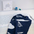 Navy Blue Paper Airplanes Changing Pad Cover Organic Cotton Jersey - Super Soft...