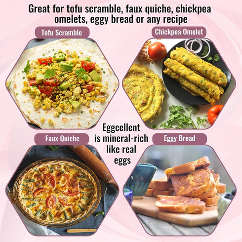 Yes Milady! Eggcellent (8.4oz Ex-Large) Vegan Seasoning and Vitamin B12 Supplement - 100% Natural for Omelets, Quiche, Breakfast Burrito, and Tofu...