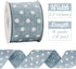 HUIHUANG Denim Blue and White Polka Dot Wired Ribbon 2-1/2 inch, Wire Edge Dots Burlap Ribbon for Wreath Supplies Bows Making DIY Crafts Home Outd...