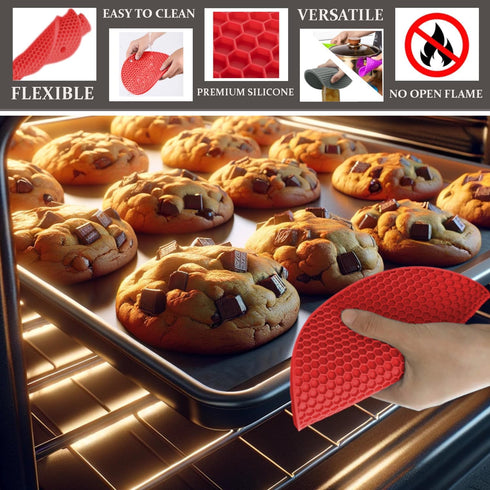 Mxmll 4pk 7 Inch Round Heat Resistant Silicone Trivets Fot Hot Dishes Protect Table Counter Top from Hot Pots and Pans with This Sleek and Stylish...