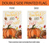 Fall Pumpkin Garden Flags 12x18 Vertical Double Sided, Football and Fall Y'all Yard Flag for Outside Decor, Autumn Thanksgiving Holiday Outdoor Se...