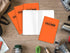 Elan Publishing Company Field Notebook/Pocket Journal - 3.5"x5.5" - Orange - Lined Memo Book - Pack of 5...