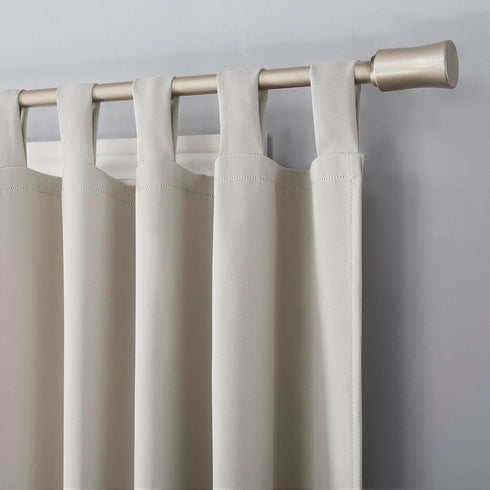 Sun Zero Easton Energy Saving Blackout Tab Top Curtain Panel, 40" x 84", Pearl...