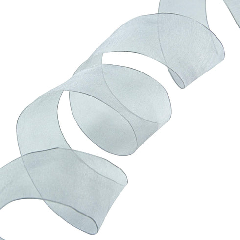 VATIN Christmas Ribbon Sheer Organza Wired Ribbon 2-1/2 inch 50 Yards (150Ft) -Shell Grey,Perfect for Making Bows and Wreaths...