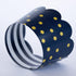 Navy Blue and Gold Cupcake Wrappers - Reversible Party Decoration Supplies, Sailor Theme, Nautical Baby Shower, Military Retirement, Police Birthd...