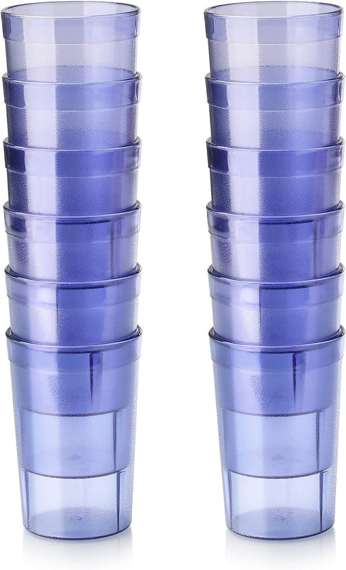 New Star Foodservice | Restaurant-Grade Beverage Tumblers (Blue (Set of 12), 8 oz)...
