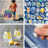 213 PCS Space Reusable Sticker Books for Kids, 6 Sheets Reusable Stickers for Toddlers, Cute Waterproof Toddler Stickers Age 3+, Window Clings Tra...