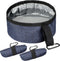 2 Pack Portable Dog Bowls Foldable Travel Dog Dish Portable Dog Water Bowl Water and Food Bowls Pet Hiking Accessories for Small and Large Dogs (D...