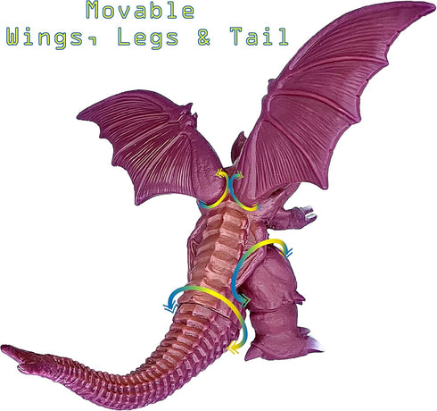 TwCare Destoroyah vs Godzilla Destroyah Action Figures Toys, Movie Series Movable Joints King of The Monsters Soft Vinyl, Travel Bag...