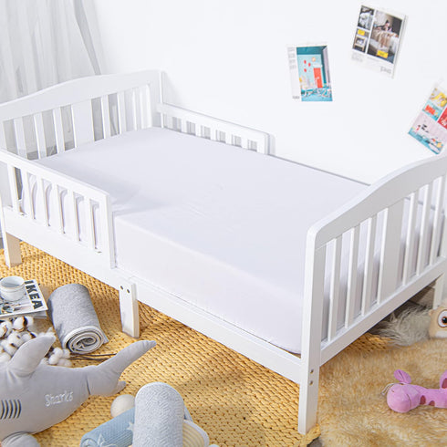 NTBAY 2 Pack 100% Brushed Microfiber Fitted Crib Sheet, Super Soft and Cozy 28x52 Crib Sheet for Standard Crib and Toddler Mattresses, Boys, Girls...