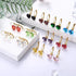 JOERICA 12 Pairs Leverback Dangle Earrings Set for Women Gold Plated CZ Stainless Steel Earrings 6/10MM Multicolor Cubic Zirconia Drop Earrings...