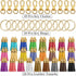 Anezus 100Pcs Craft Tassel Set - 50 Tassels, 25 Lobster Clasp Keychains, 25 Rings for Acrylic Keychains, Gold...