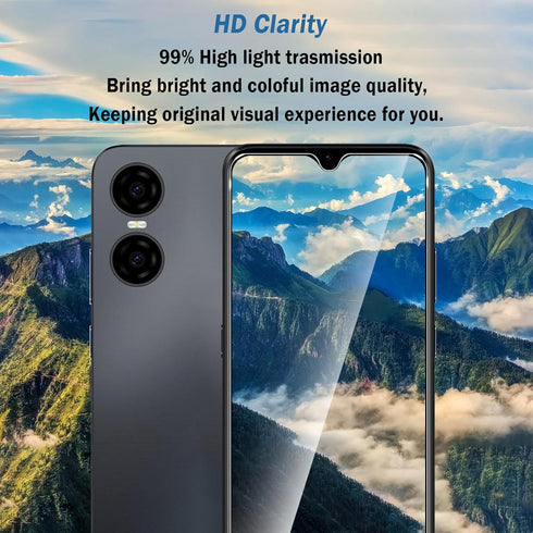 2 Pack Compatible with BLU G63 Screen Protector,Full Coverage 9H Tempered Glass Film,HD Clear Scratch Resistant,Bubble-Free for BLU G63 Screen Pro...