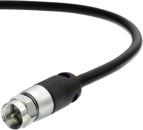Mediabridge™ Coaxial Cable (3 Feet) with F-Male Connectors – Dual Shielded - Flex Series - Digital Audio/Video Cable - Black - (Part# CJ03-MBF-N1)...